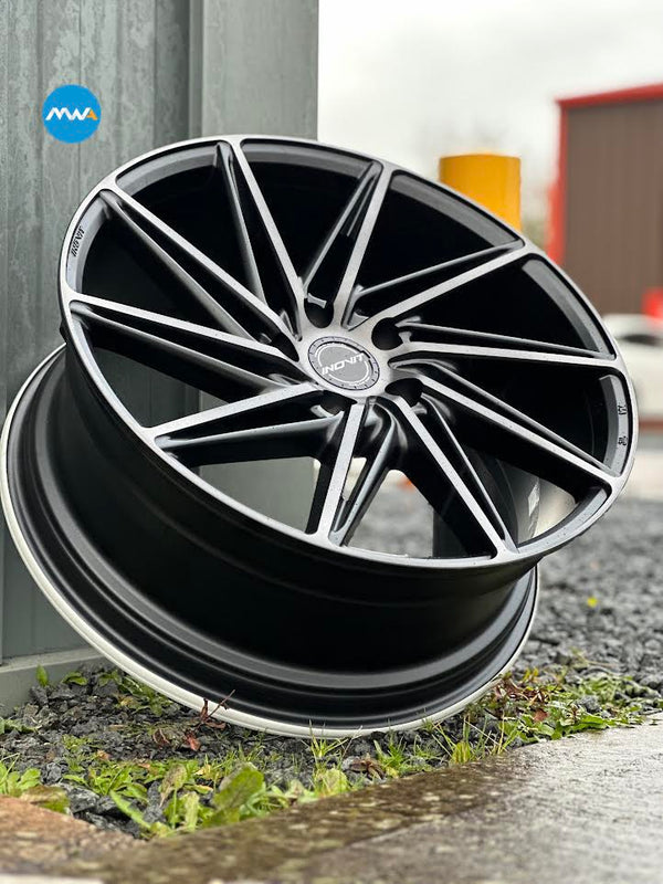 20" Inovit Turbine 2 - Black Machined Face (Audi)