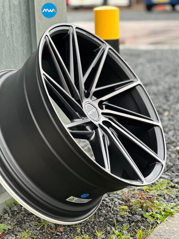 20" Inovit Turbine 2 - Black Machined Face (Audi)