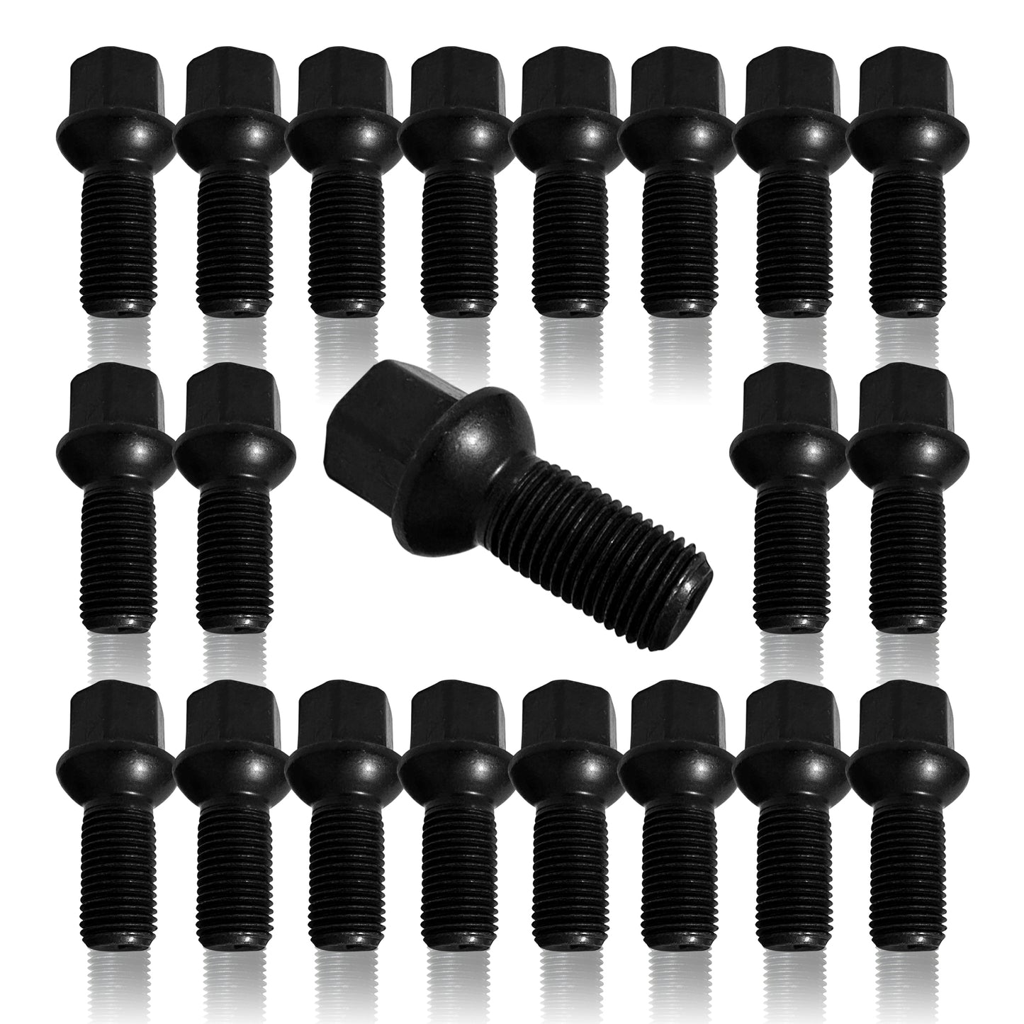 M14x1.5 - Wheel Bolts - Radius - Black
