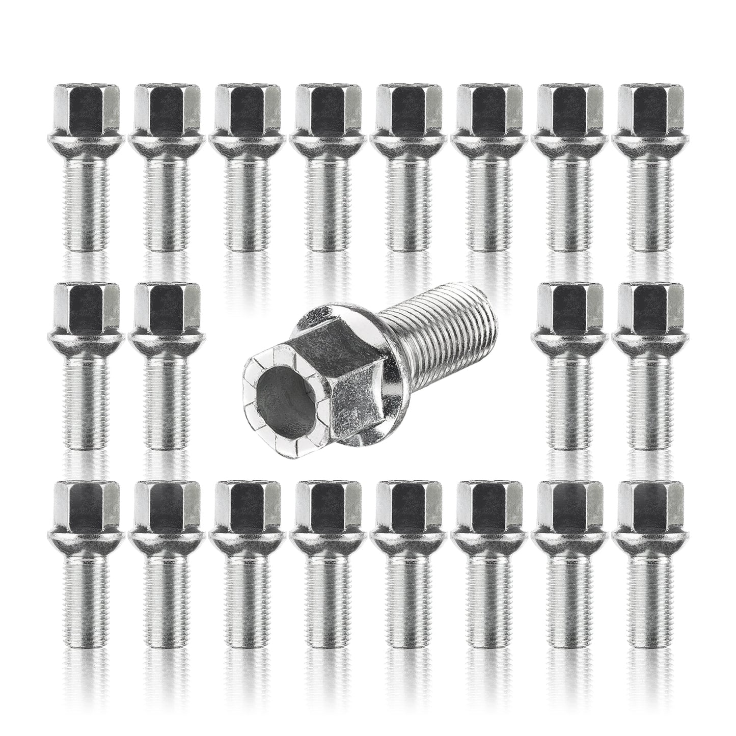 M14x1.5 - Wheel Bolts - Radius - Silver