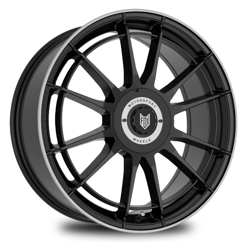FOX VR4 Satin Black Polish Lip 8.5x19