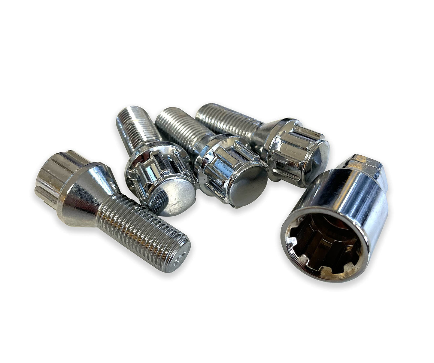 M14x1.25 - Locking Wheel Bolts - Silver