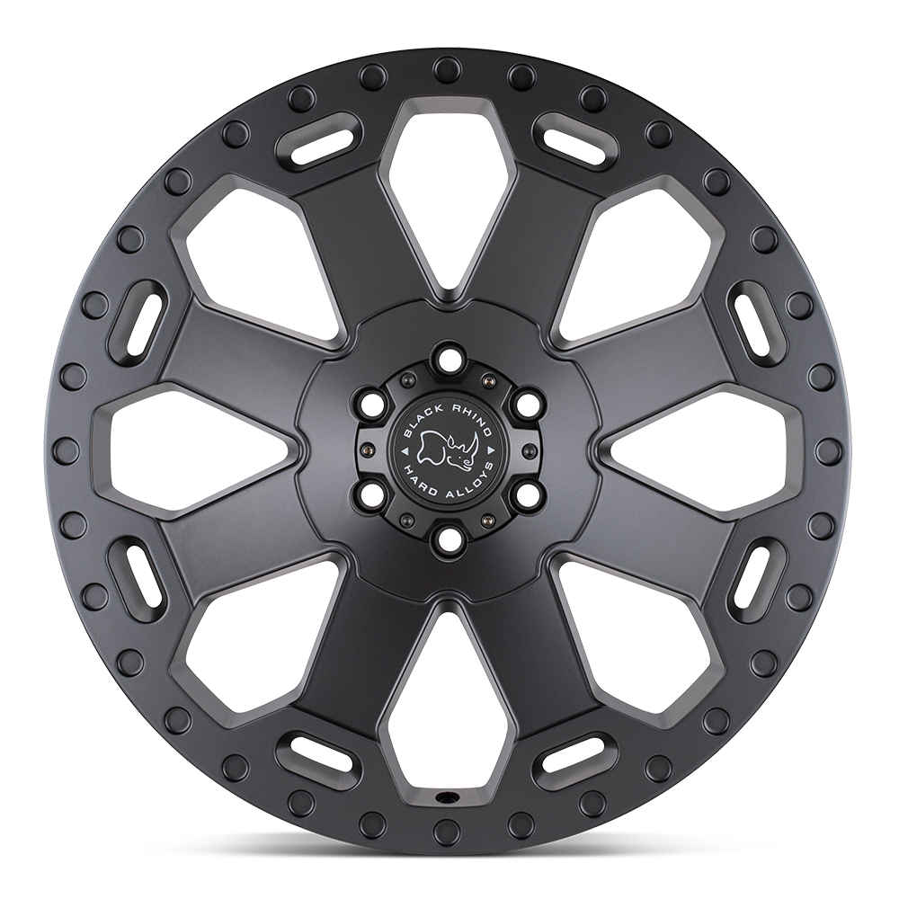 17" Black Rhino Warlord 'Swamper' Style - Black Machined T5 | T6