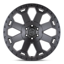 17" Black Rhino Warlord 'Swamper' Style - Black Machined T5 | T6