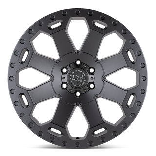 17" Black Rhino Warlord 'Swamper' Style - Black Machined T5 | T6