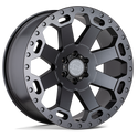 17" Black Rhino Warlord 'Swamper' Style - Black Machined T5 | T6
