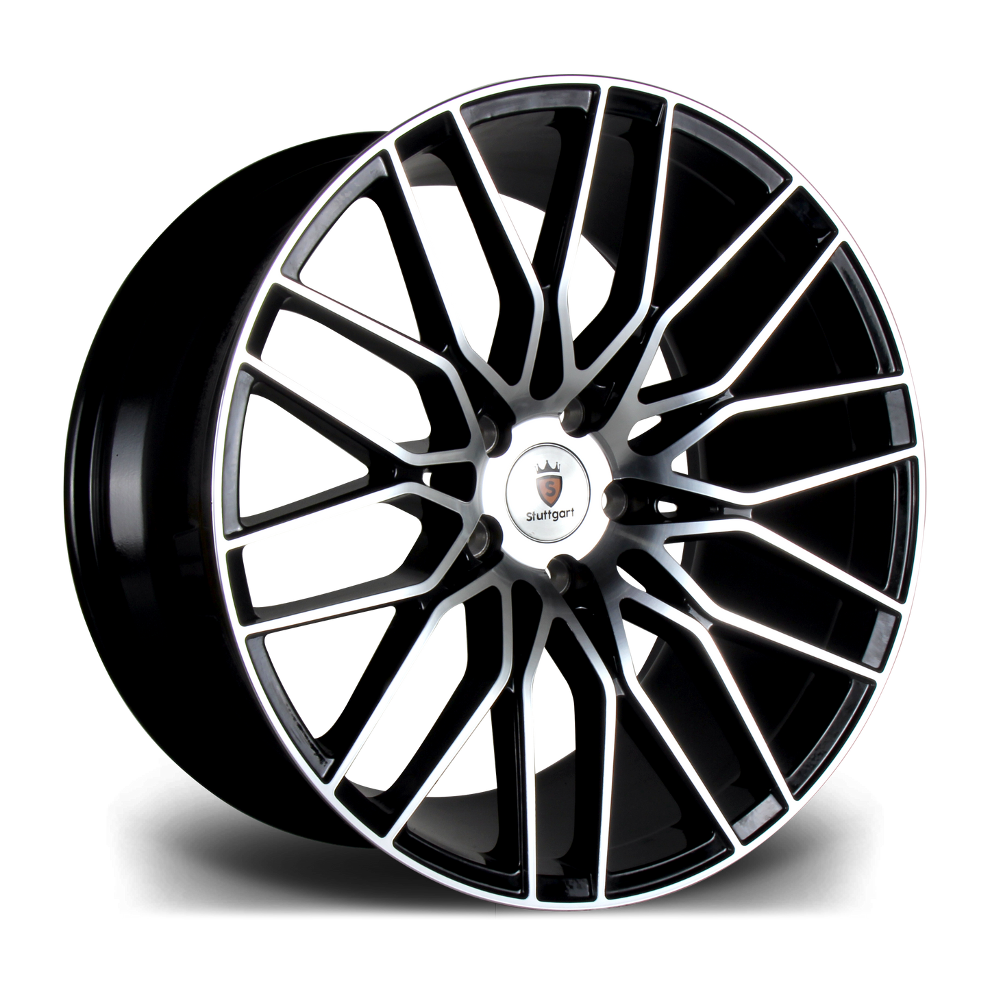 19" Stuttgart ST8 - Black Polished T5 | T6