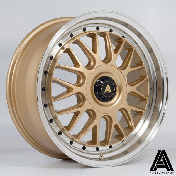 18" Autostar Monza - Gold Machined Lip (BMW)