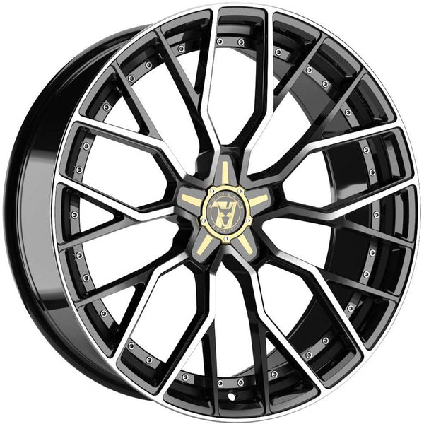 20" Wolfrace71 Munich GTR - Black Polished T5 | T6 *Staggered*
