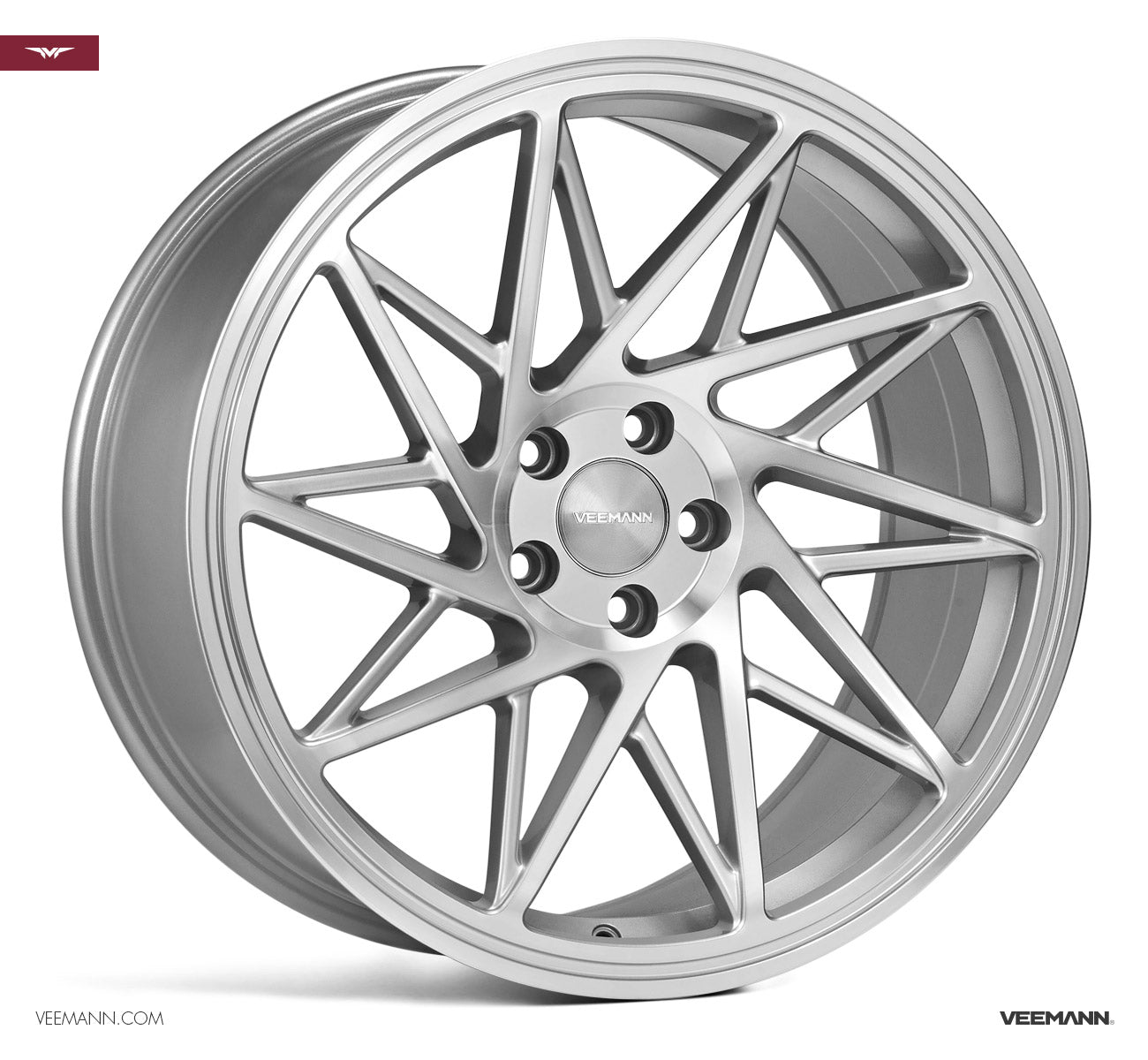 19" Veemann V-FS35 - Silver Machined Face (Mercedes) *Staggered*