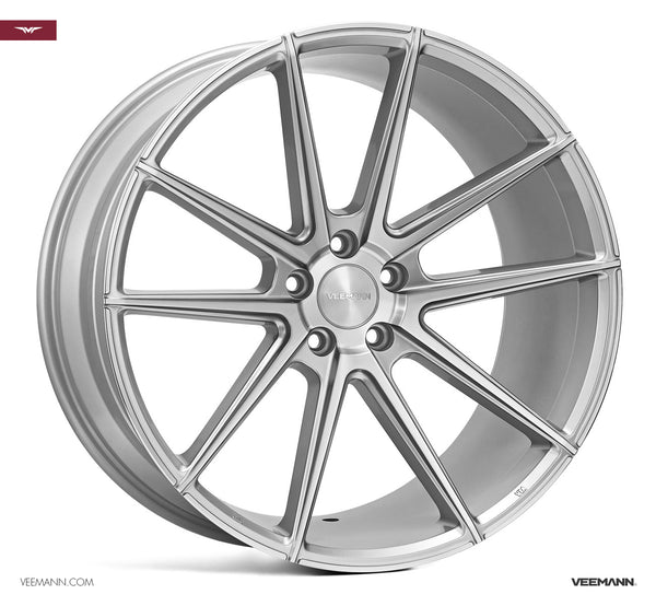 19" Veemann V-FS4 - Silver Machined Face (Mercedes) *Staggered*