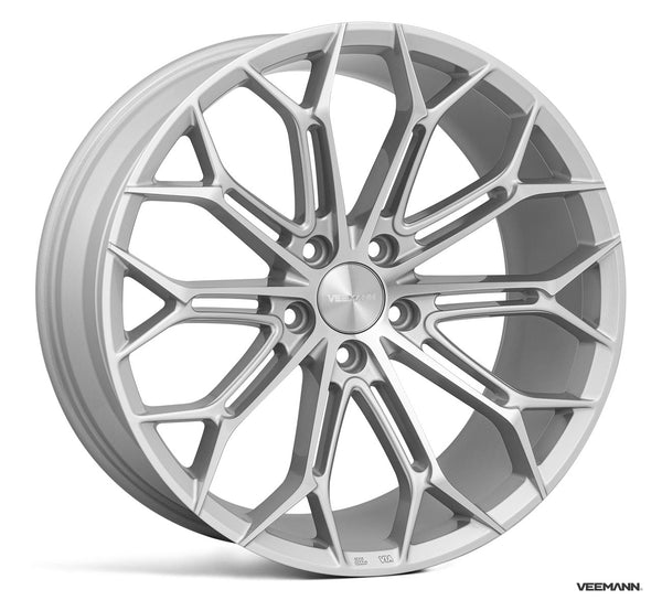 19" Veemann V-FS41 - Silver Machined Face (Ford)