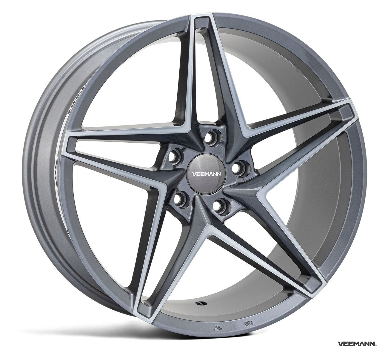 19" Veemann V-FS46 - Graphite Machined Face (BMW) *Staggered*