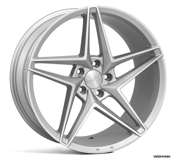 18" Veemann V-FS44 - Silver Machined Face (VW)
