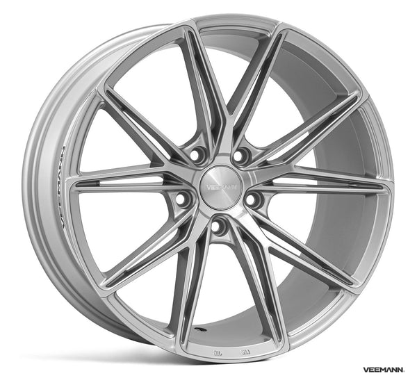 19" Veemann V-FS49 - Silver Machined Face (Mercedes)