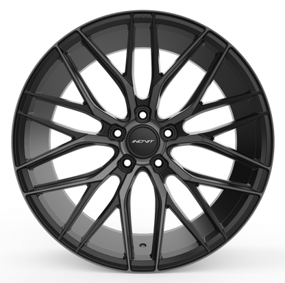 19" Inovit Blitz - Black Machined Dark Tint (Staggered)
