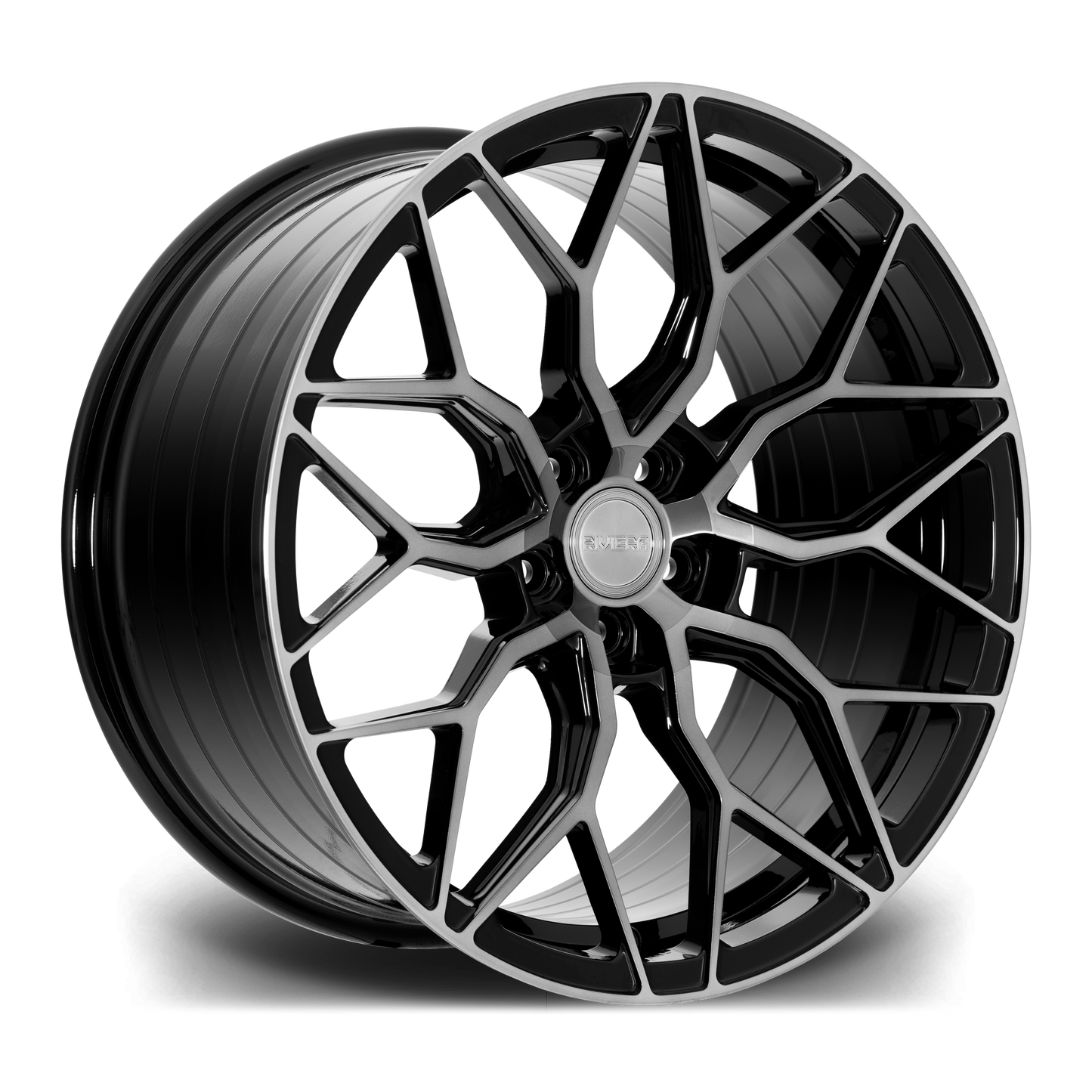 20" Riviera RF108 - Black Machined Dark Tint