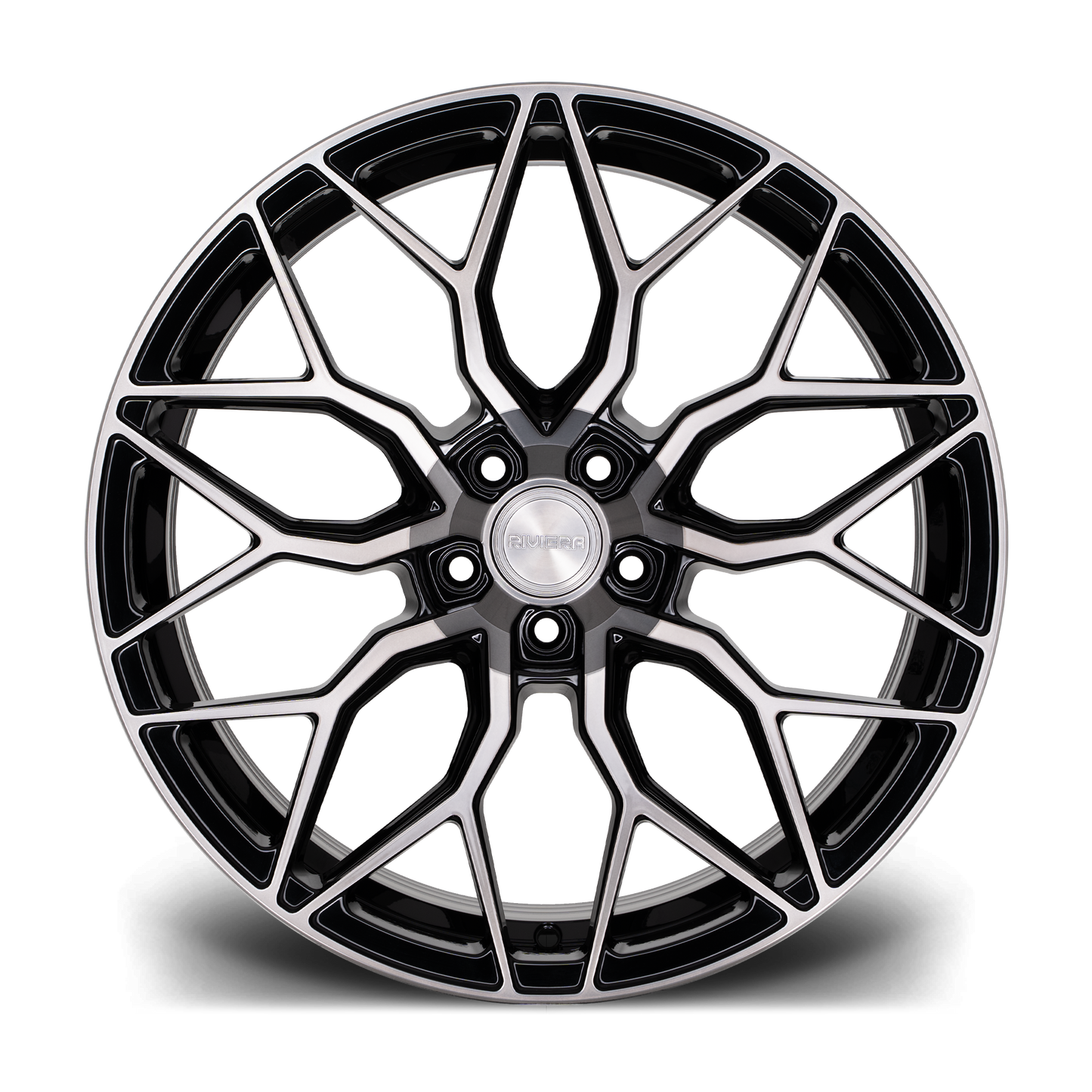 20" Riviera RF108 - Black Machined Dark Tint