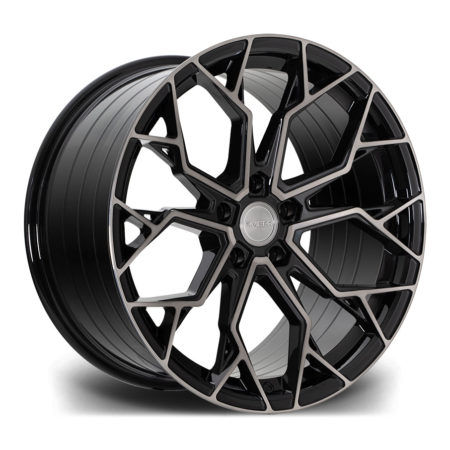 19-inch Riviera RF5 Black Polished Dark Tint alloy wheels