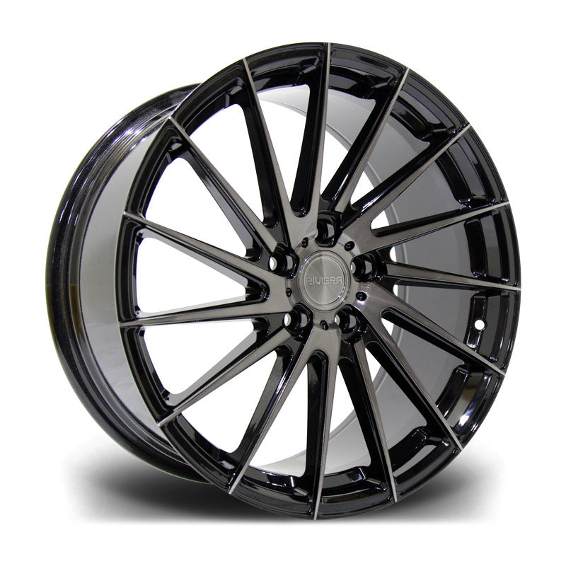 19-inch Riviera RV199 Black Polished Dark Tint alloy wheels