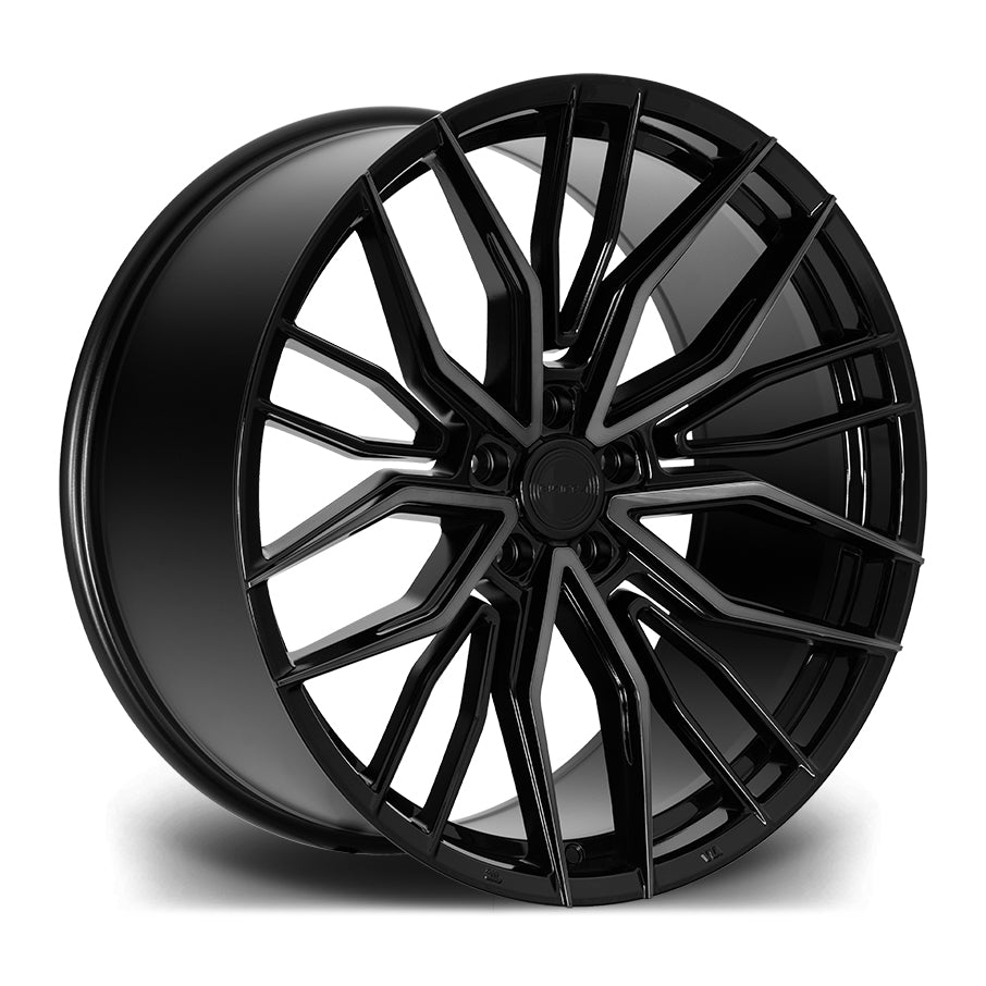 19-inch Riviera RF9 Black Polished Dark Tint alloy wheels