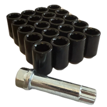 M12x1.5 - Tuner Wheel Nuts with Key - Tapered - Black