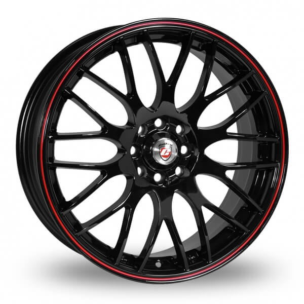 Calibre Motion Gloss Black / Red Pinstripe 7.5x18