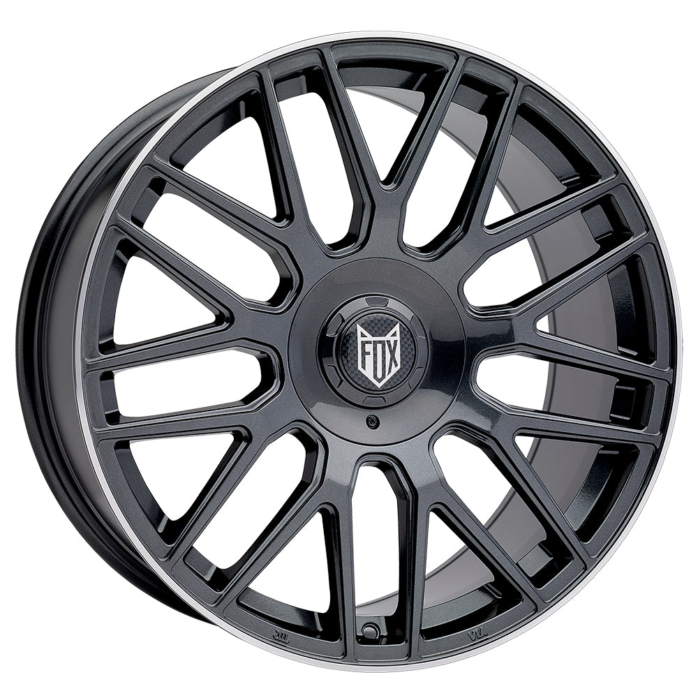 18-inch Fox VR3 Zinc Grey Polished Lip alloy wheel