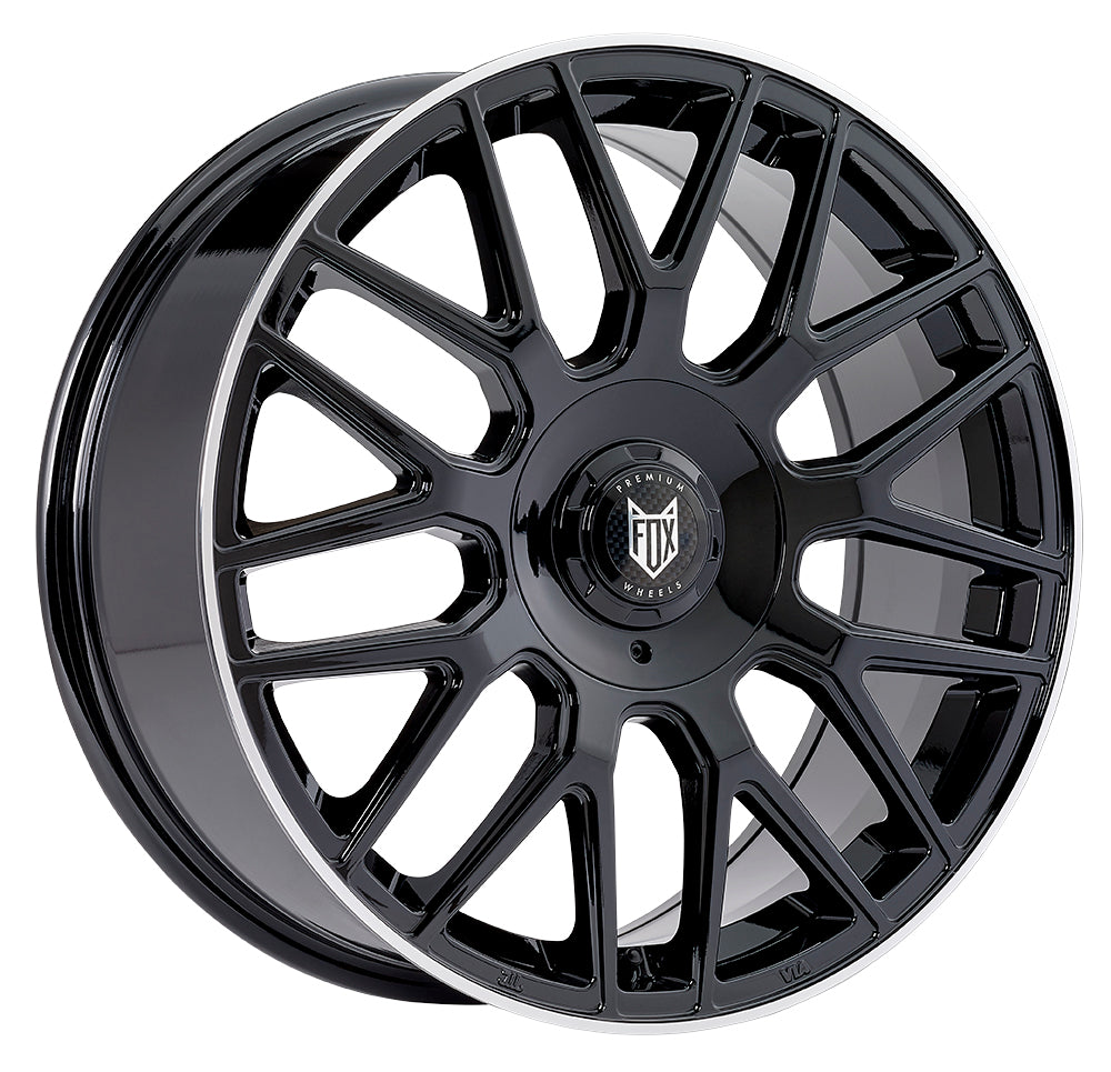 19-inch Fox VR3 Gloss Black Polished Lip alloy wheel
