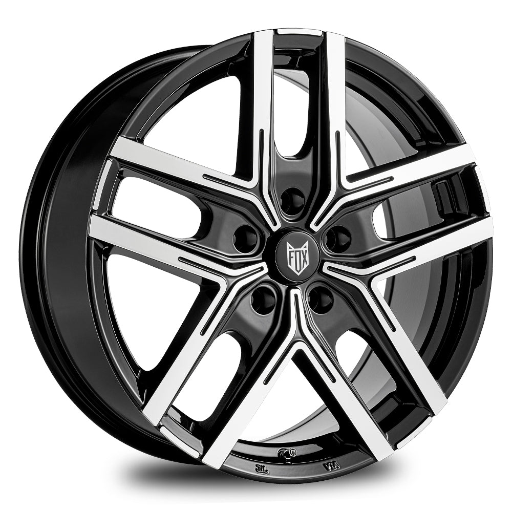 16-inch Fox WX5 Black Polished alloy wheel