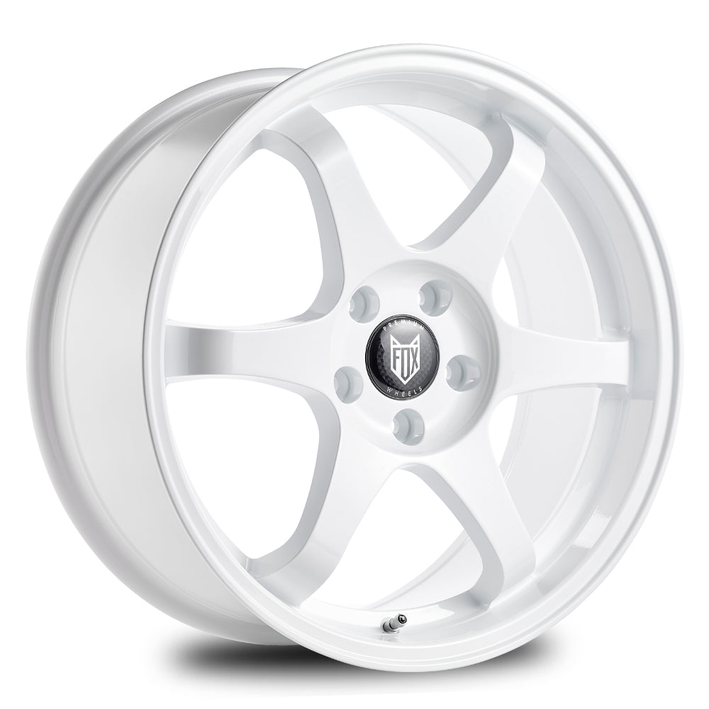 17" Fox PF5 Gloss White alloy wheel