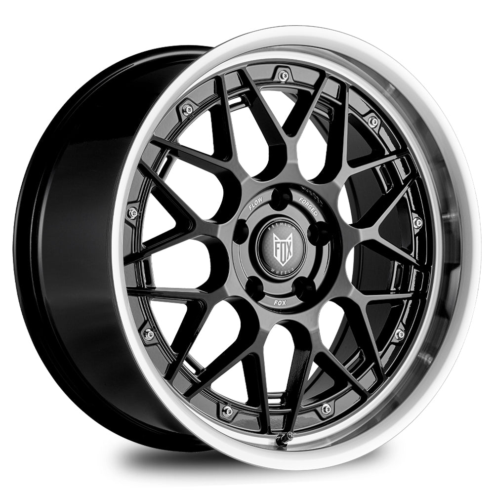 17" Fox HIRO Gloss Black Polished Lip alloy wheel
