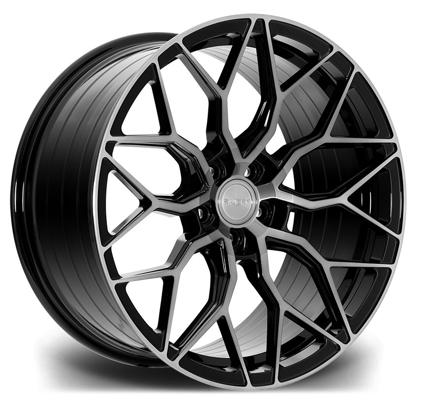 19-inch Riviera RF108 Black Polished Dark Tint alloy wheels