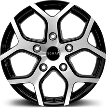 16-inch Romac Cobra Black Polished alloy wheel