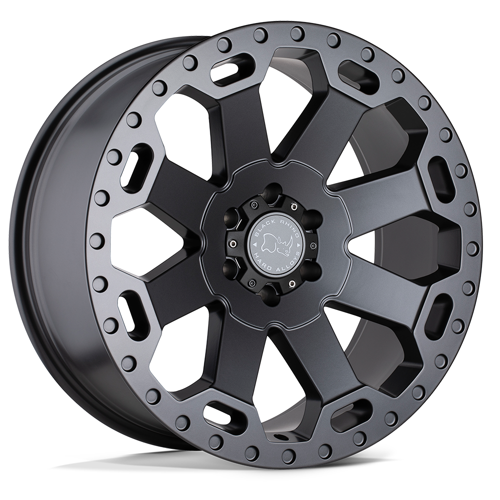 17" Black Rhino Warlord 'Swamper' Style - Black Machined T5 | T6
