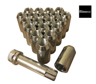 M12x1.25 Tuner Wheel Nuts with Star Key - Silver