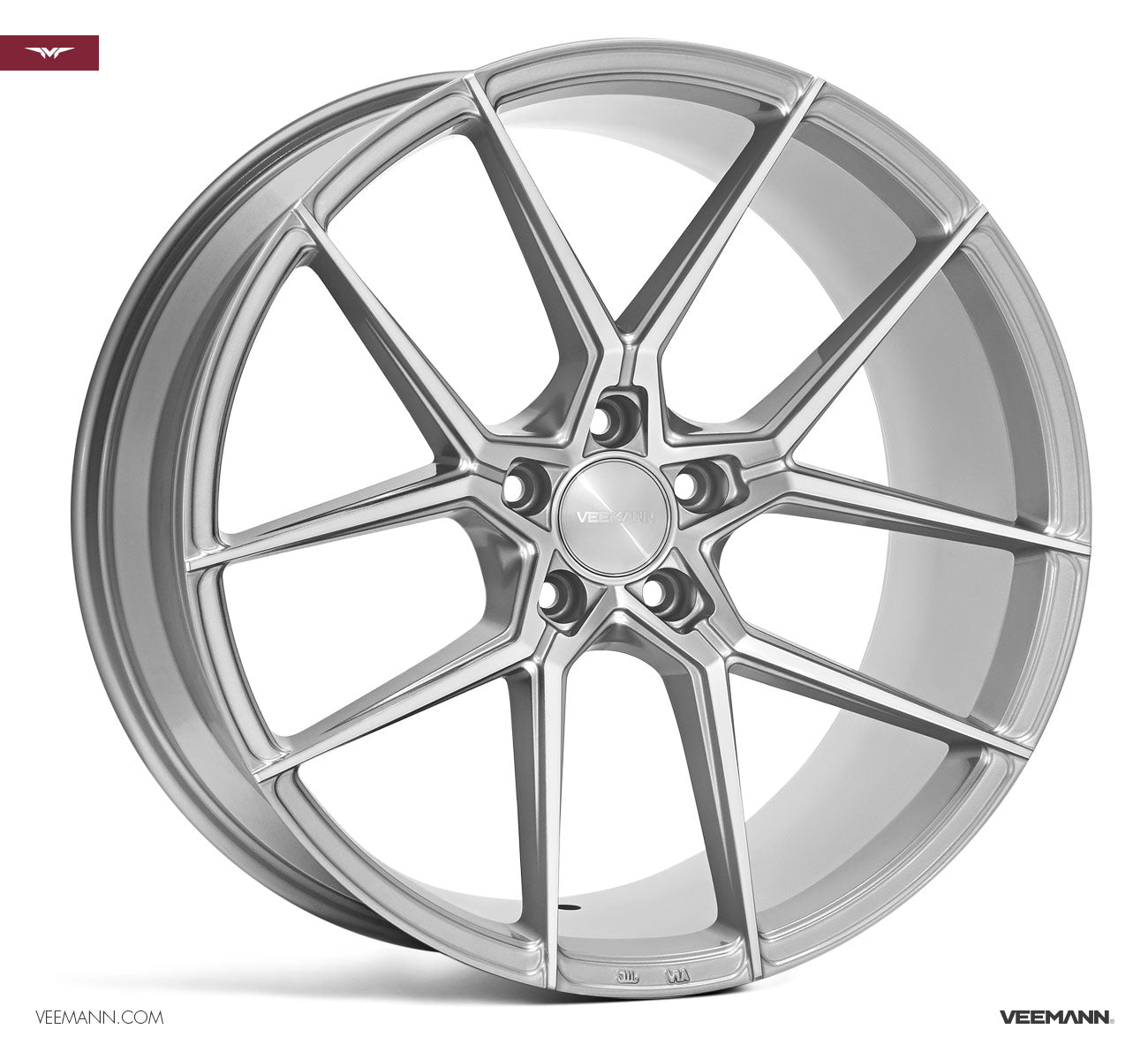 19" Veemann V-FS39 - Silver Machined Face (Mercedes) *Staggered*